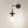 Esme væglampe, transparent, højde 45 cm, glas, E27