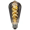 E27 ST64 2 W rustik LED-pære, filament 2.100 K røg