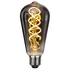 E27 ST64 2 W rustik LED-pære, filament 2.100 K røg