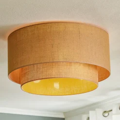 Euluna Boho jute-loftslampe naturbrun Ø60cm