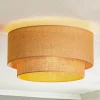 Euluna Boho jute loftslampe naturbrun Ø45cm