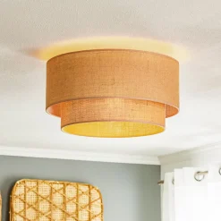 Euluna Boho jute loftslampe naturbrun Ø45cm