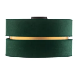Euluna Duo loftlampe tekstil grøn/guld Ø40cm