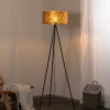 Euluna gulvlampe Zofia, guldfarvet