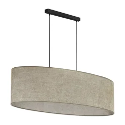 Euluna hængelampe Celine, cappuccino, chenille-stof, 80 cm