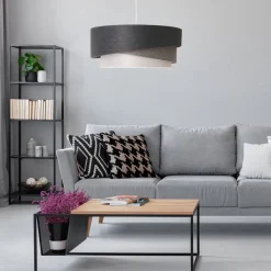 Euluna Kobo hængelampe, grafit/grå/hvid