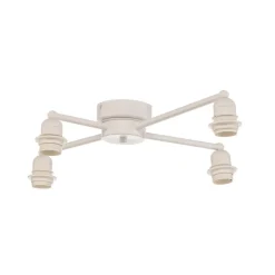 Euluna Lodge loftlampe, 4 lyskilder, jute