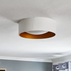 Euluna Moss loftlampe, hvid/guld