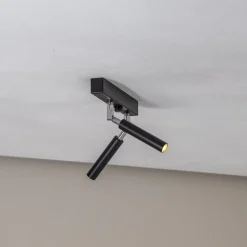 Euluna Nicanor loftspot sort/krom 2 lyskilder