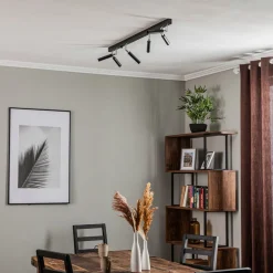 Euluna Nicanor loftspot sort/krom 6 lyskilder
