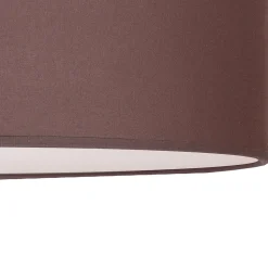 Euluna rulleloft, jordfarvet stofskærm, Ø50cm