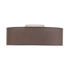 Euluna rulleloft, jordfarvet stofskærm, Ø40cm