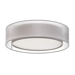 Euluna Tibu loftlampe, tekstil, Ø50cm, grå