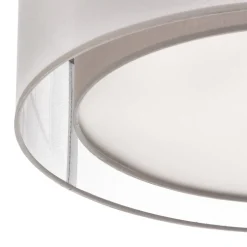 Euluna Tibu loftlampe, tekstil, Ø50cm, grå