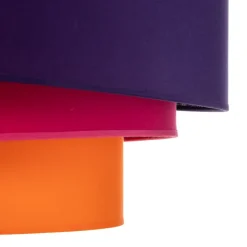 Euluna Trio Max tæppe, Ø60cm, violet/pink/orange