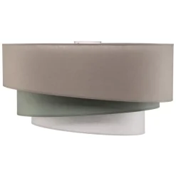 Euluna Trio monocolor loftslampe, grå, Ø 60 cm, tekstil