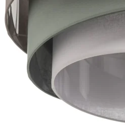 Euluna Trio monocolor loftslampe, grå, Ø 60 cm, tekstil