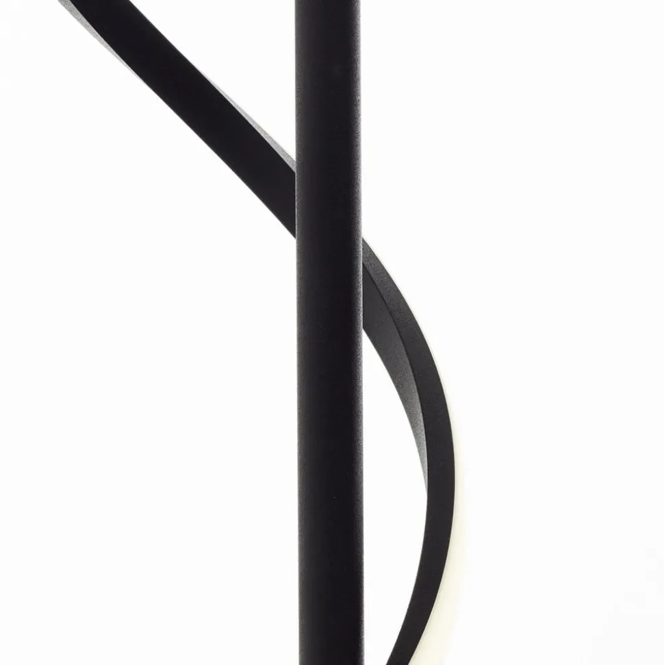 Eunice LED-gulvlampe, højde 150 cm, sort, metal