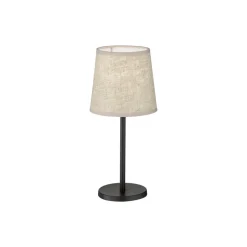 Eve bordlampe, hørskærm, sort/sand