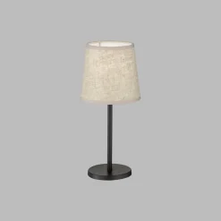 Eve bordlampe, hørskærm, sort/sand