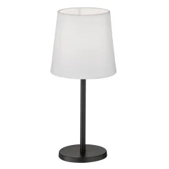 Eve bordlampe med stofskærm, sort/hvid