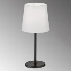 Eve bordlampe med stofskærm, sort/hvid