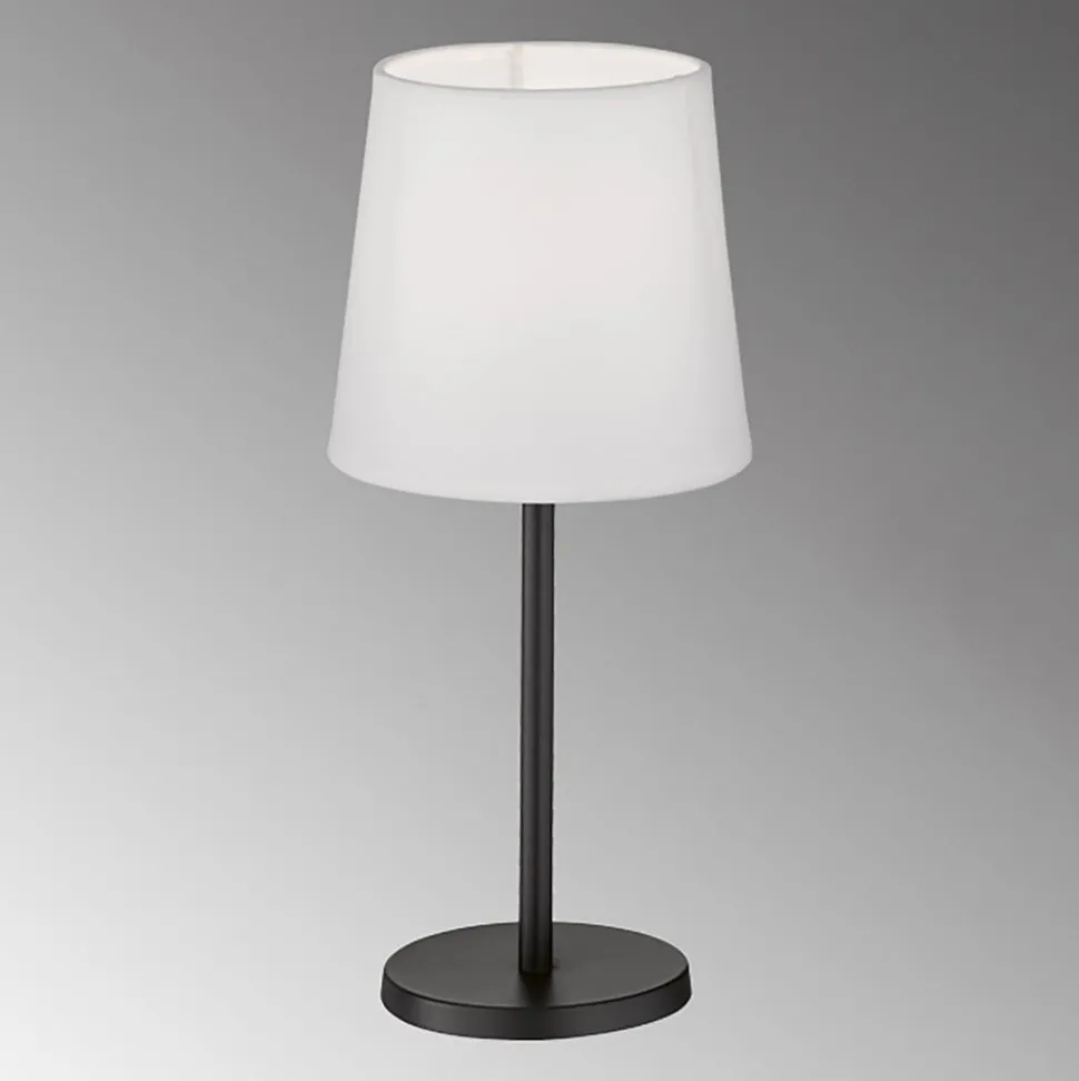 Eve bordlampe med stofskærm, sort/hvid