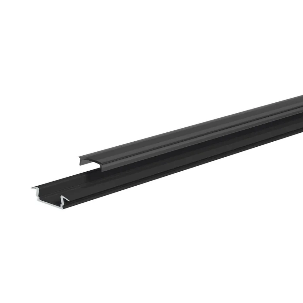 EVN APFLAT3 alu-profil, 200 cm T-profil, sort