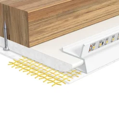 EVN APTBU alu-profil, vægrettet, 100 cm, hvid
