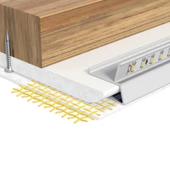 EVN APTBU alu-profil, vægrettet, 100 cm, alu