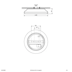 EVN Catino LED-loftslampe, sensor, 25 cm