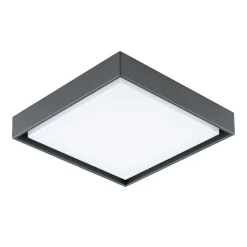 EVN LED udendørs loftlampe Tectum, 24x24 cm, antracit, 110°