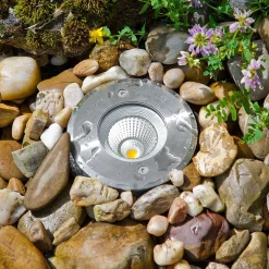 EVN Meerkat, rund, 60°, stål, 6W, 3.000 K