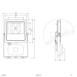 EVN Panthera udendørsspot sensor IP44 10 W 3.000 K