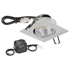 EVN PC20 indbygning, fasedæmper 3.000 K aluminium