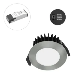 EVN Solido68 LED indbygningsloftlampe 10W krom