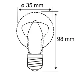 E14 2,6 W 2.500K LED-kertepære, guld