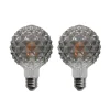 E27 3,8 W LED-pære G95 918 struktur, røg, 2 stk