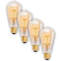 E27 4 W 320lm LED-pære varmhvid kan dæmpes 4 stk