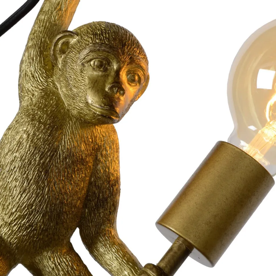 Extravaganza Chimp væglampe, guld mat/sort