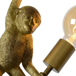 Extravaganza Chimp væglampe, guld mat/sort