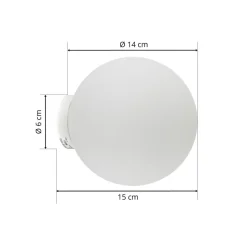 Fabbian Lumi Sfera væglampe i glas, Ø 14 cm
