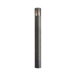 Facado II vejlampe, højde 100 cm, grå/røget, Ø 11 cm IP65
