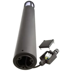 Facado II vejlampe, højde 100 cm, rund, mørkegrå/opal