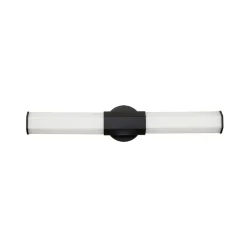 Facet Dual LED-væglampe til badeværelset, sort, 2 lyskilder, bredde 66 cm
