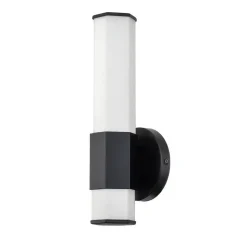 Facet Single LED-væglampe til bad, 3.000 K, sort