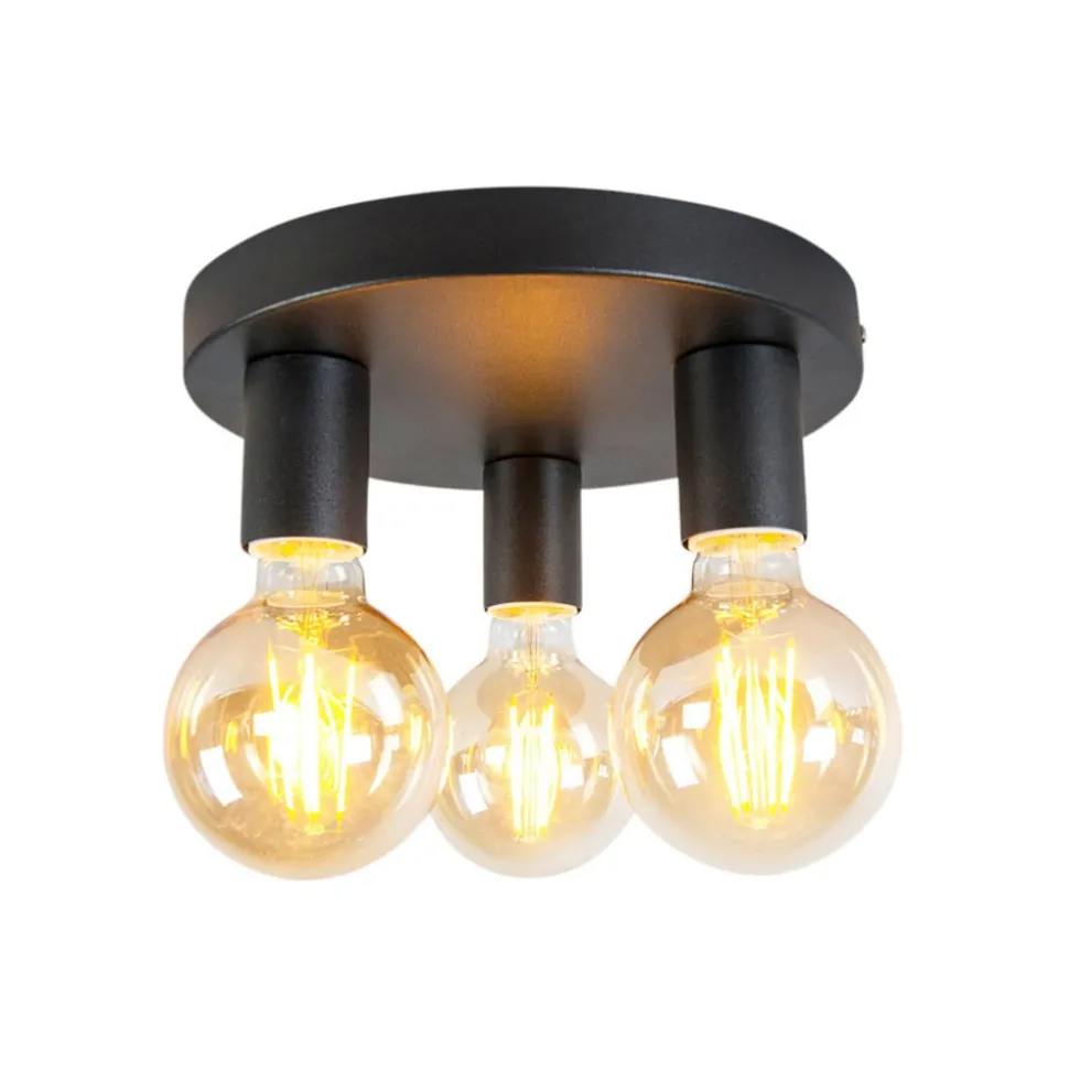 Facil loftlampe, 3 lyskilder, sort