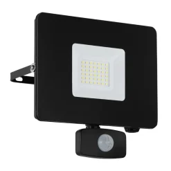 Faedo 3 udendørs LED-spot med sensor, sort, 20 W