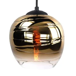 Fantasy Apple-lampeskærm, guld, Ø 22 cm, glas
