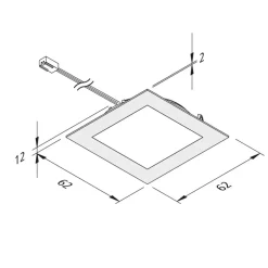 FAQ 58 integreret LED-møbellys, stål 3 W 4.000K